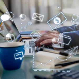 Digital marketing freelancer in thrissur working on a laptop with full confidence.